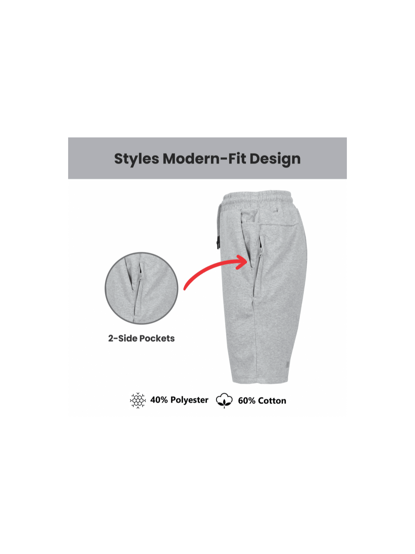 3-Pack Men's Tech Fleece Jogger Lounge Sweat Shorts (Sizes, S-2XL)