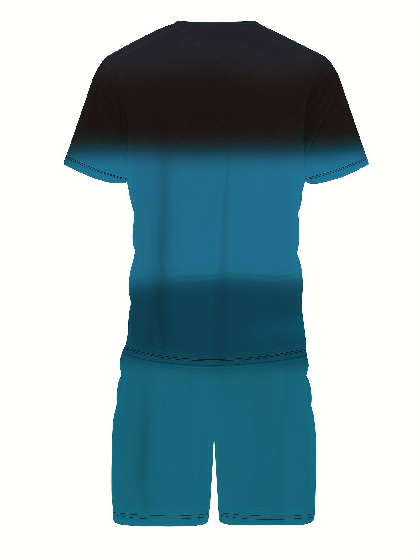 2-Piece Men’s Summer Fashion Set - Stylish K Pattern Crew Neck T-Shirt & Comfy Drawstring Shorts - Versatile Wear for Outdoor Activities & Casual Outings