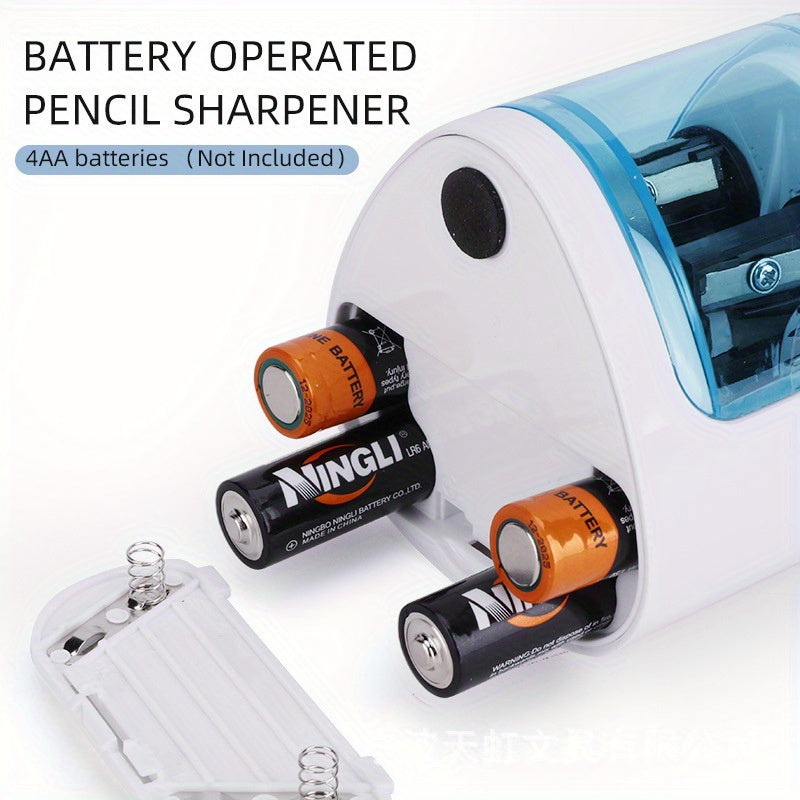 Powerful Dual-hole Semi-automatic Electric Pencil Sharpener - Thick And Thin For Students, Two-hole Pen Turner