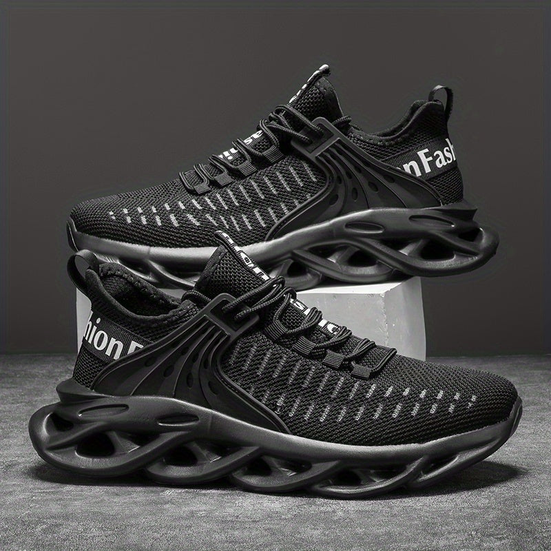 Stylish Men’s Woven Sneakers: Non-Slip, Breathable Comfort with Argyle Pattern & Stability Support for All-Season