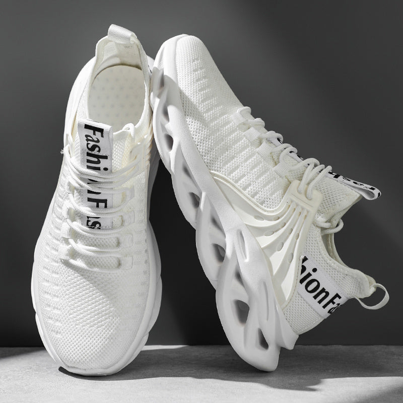 Stylish Men’s Woven Sneakers: Non-Slip, Breathable Comfort with Argyle Pattern & Stability Support for All-Season
