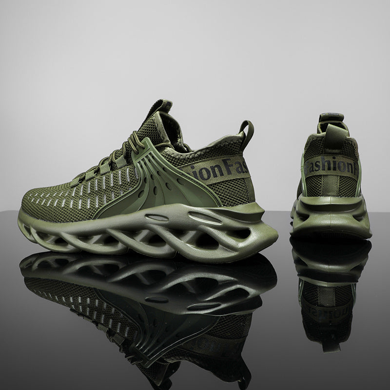 Stylish Men’s Woven Sneakers: Non-Slip, Breathable Comfort with Argyle Pattern & Stability Support for All-Season