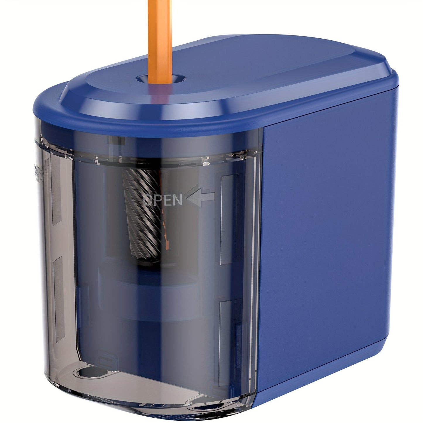 Heavy-Duty Electric Pencil Sharpener With Spiral Blade - Battery Operated, Ideal For No. 2 (6-8Mm) Pencils & Colored Pencils - Perfect For School, Office, Home Use - Blue (Batteries Not Included) Pencil Sharpeners Electronic