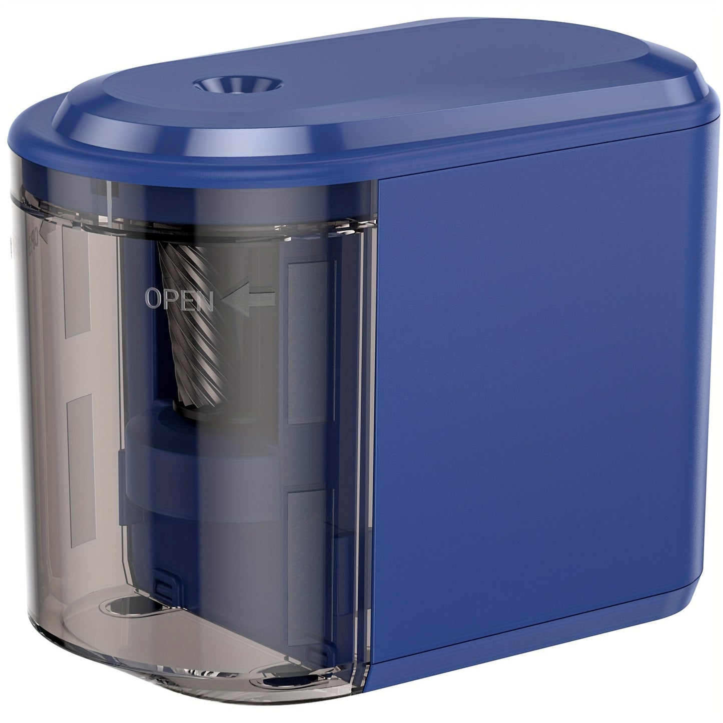 Heavy-Duty Electric Pencil Sharpener With Spiral Blade - Battery Operated, Ideal For No. 2 (6-8Mm) Pencils & Colored Pencils - Perfect For School, Office, Home Use - Blue (Batteries Not Included) Pencil Sharpeners Electronic