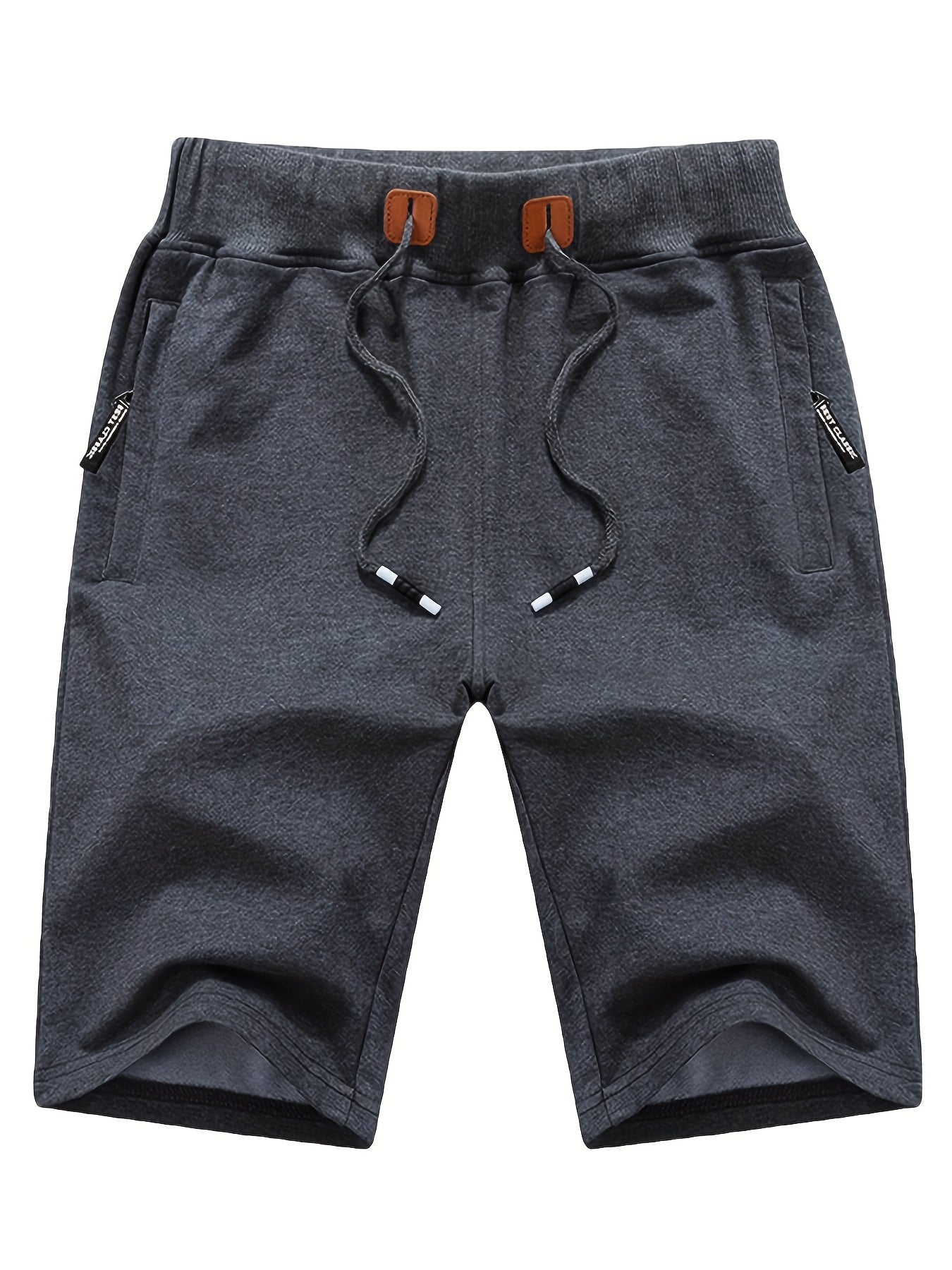 Men's Shorts Casual Classic Fit Stylish Drawstring Elastic Waist Summer Beach Shorts With Zipper Pockets Workout Sport Shorts