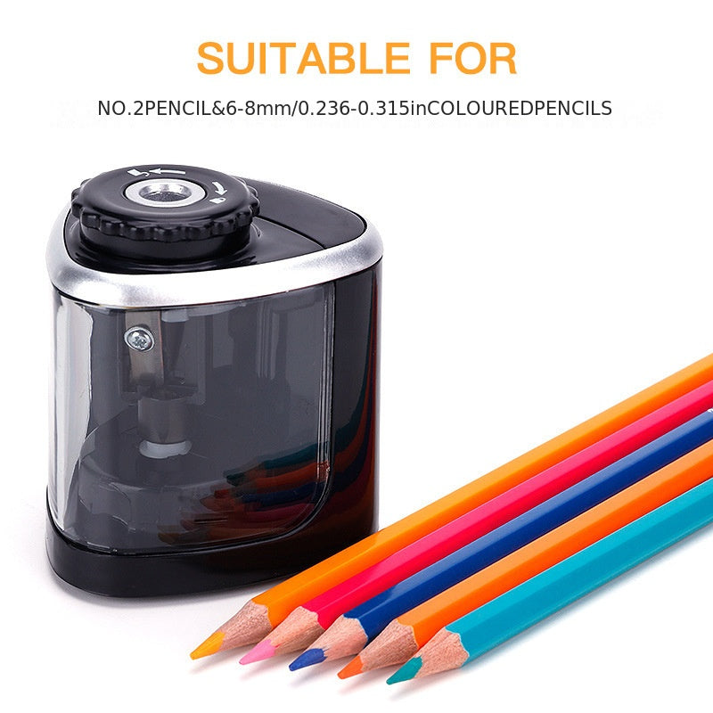 1pc Fast Sharpening Electric Pencil Sharpener-Portable & Safe Design-Efficient for 6-8mm Pencils-Perfect for Students & Office