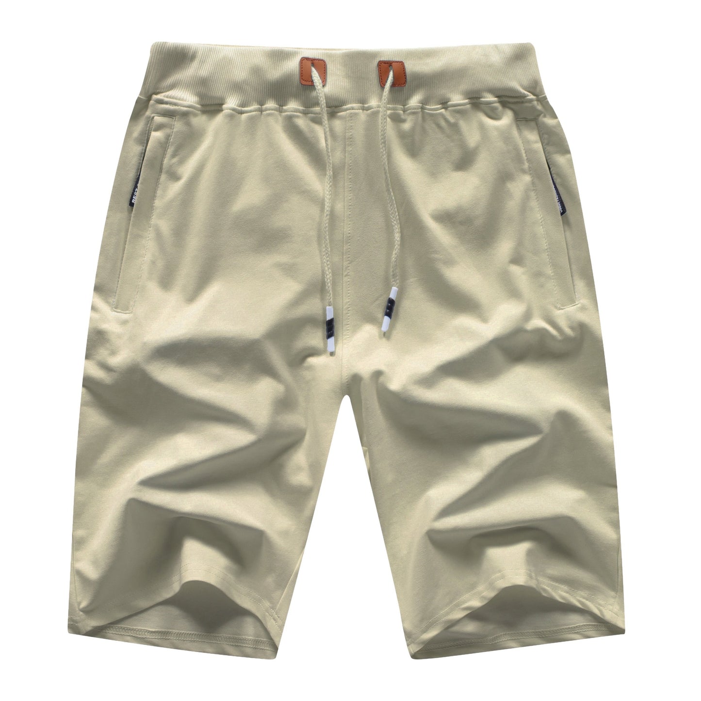 Men's Shorts Casual Classic Fit Stylish Drawstring Elastic Waist Summer Beach Shorts With Zipper Pockets Workout Sport Shorts