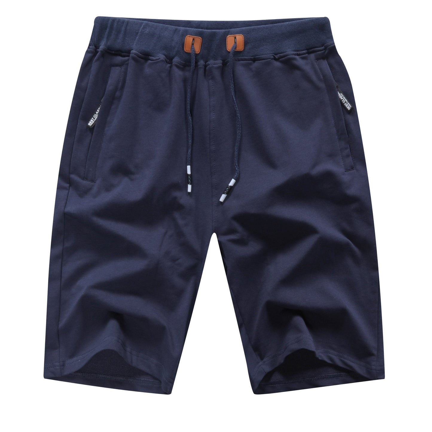 Men's Shorts Casual Classic Fit Stylish Drawstring Elastic Waist Summer Beach Shorts With Zipper Pockets Workout Sport Shorts