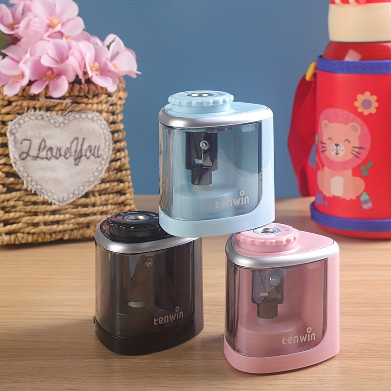 1pc Fast Sharpening Electric Pencil Sharpener-Portable & Safe Design-Efficient for 6-8mm Pencils-Perfect for Students & Office