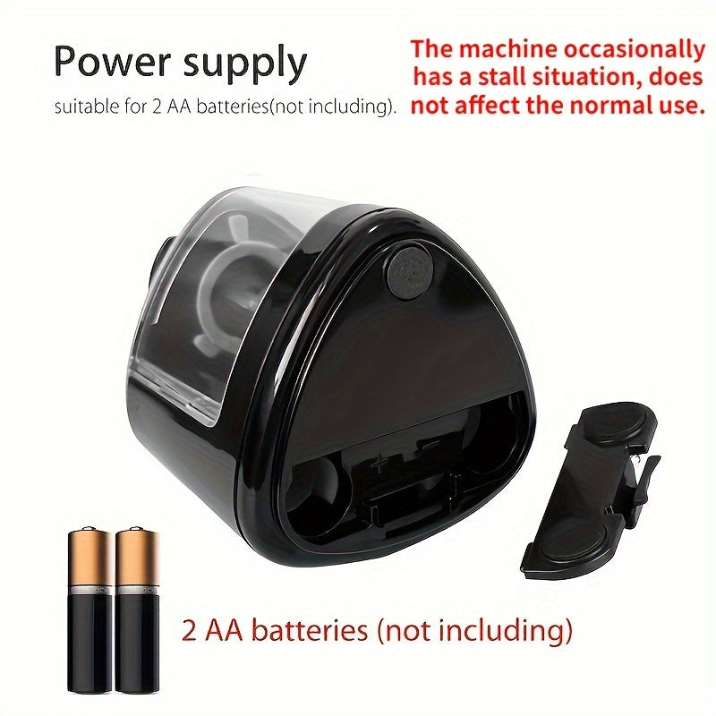 Sleek Black Design| Sleek Black Electric Pencil Sharpener with Auto-Stop Feature - Desktop Automatic Sharpening, No Battery Needed, Perfect for Office & Home Use, Office Stationery|Modern Sharpener|Easy Cleanup Sharpener
