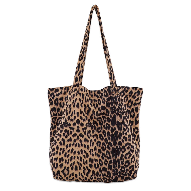 Korean-Style Flannel Versatile High Quality Leopard-Print Tote Bag