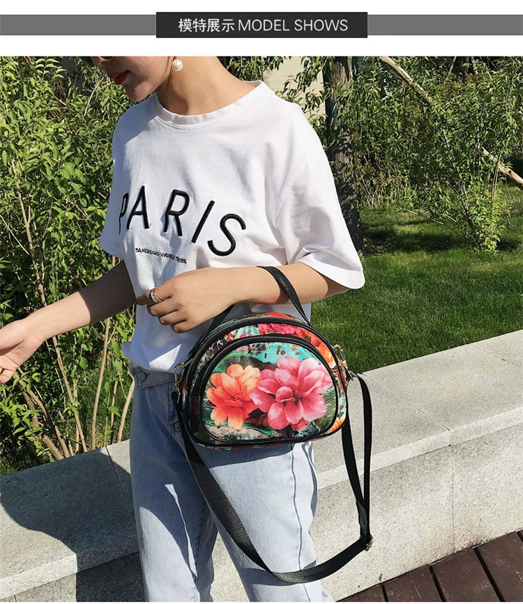 Online Influencer Fashion Printed Oxford Cloth Woman's Single Shoulder Bag
