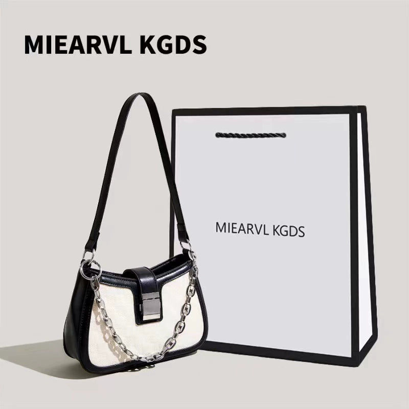 Miearvl Kgds Niche Style Chain Crossbody Bag Baguette