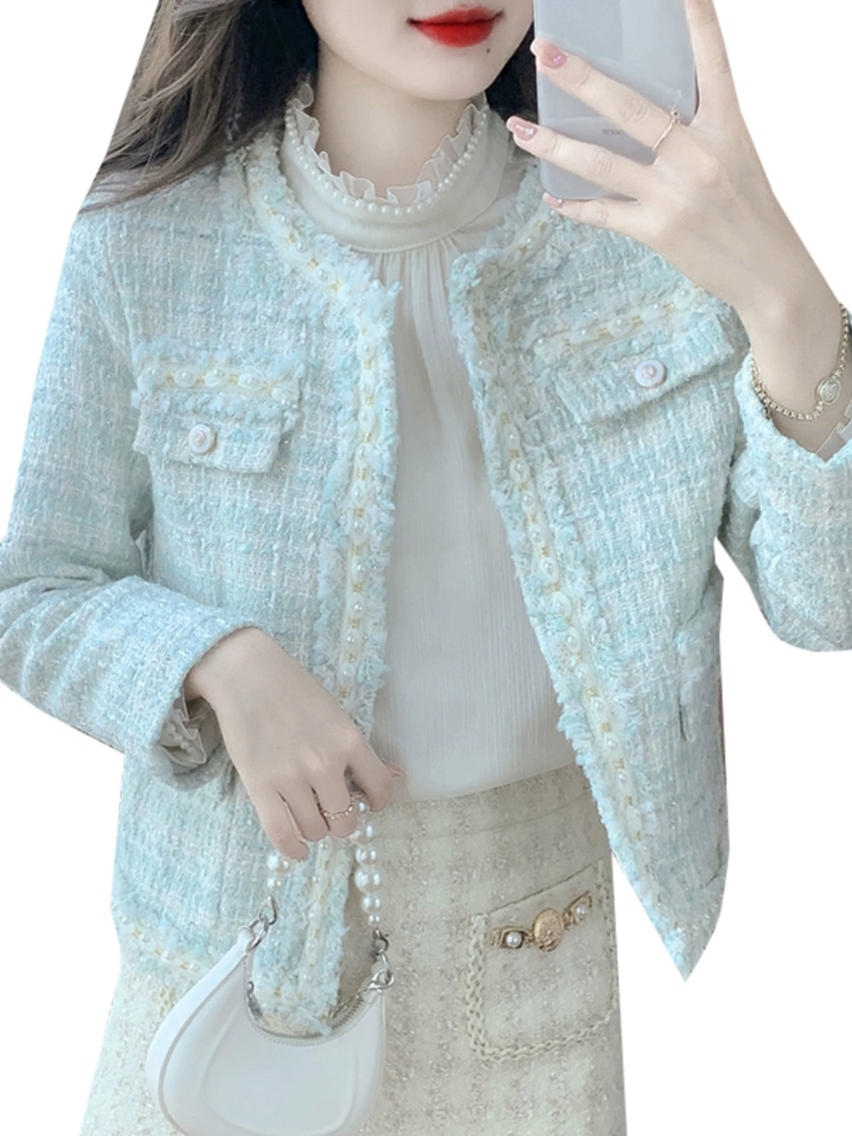 Socialite Chanel Tweed Short Chic Outwear