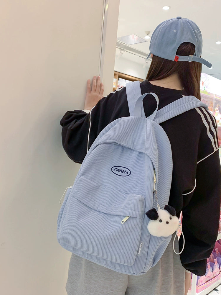 Good-looking Sweet Fresh Corduroy Women's Backpack