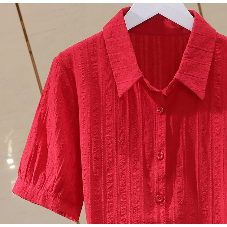 T-shirt Cotton Net Face All-Match Short-Sleeved Professional Shirt