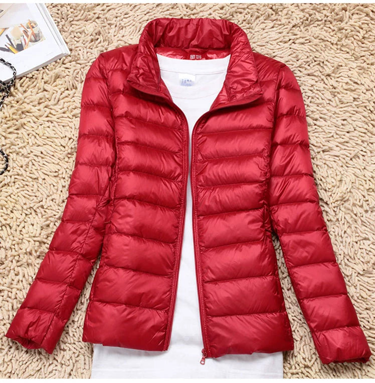 Thin Lightweight Short Type Korean-Style Stand Collar Winter Clothes down Jacket