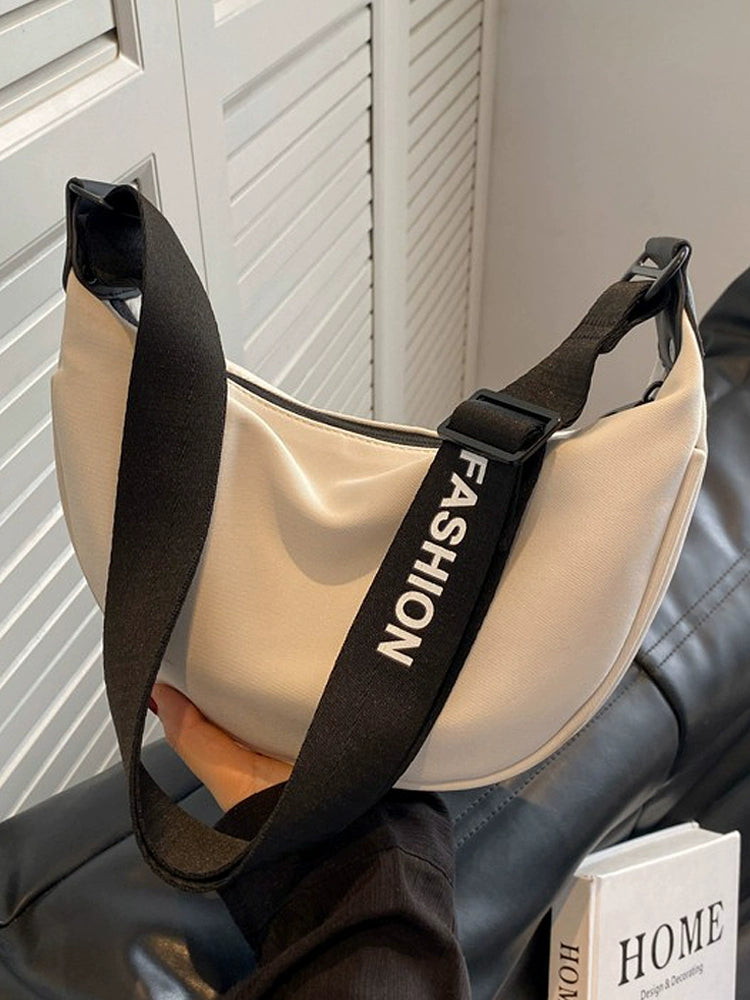 This Year's Popular Canvas Small Bag 2024 New Arrival Women's Bag Fancy Western Style All-Matching Messenger Bag Shoulder Dumpling Bag