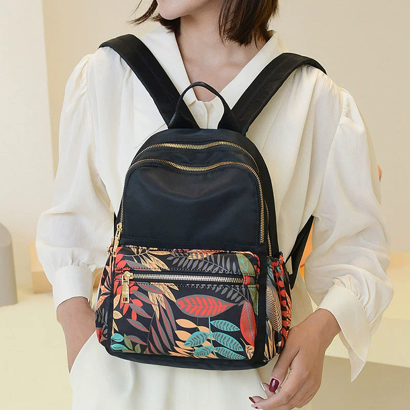 Travel Women's Japanese and Korean Oxford Cloth Print Fashion Backpack
