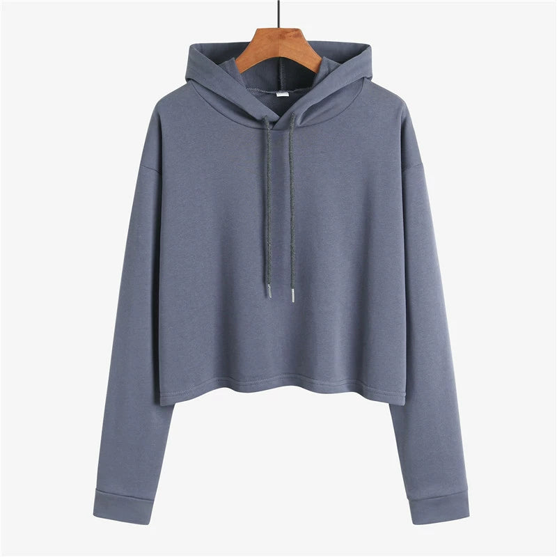 Loose Sweater Fall High Waist Hooded White