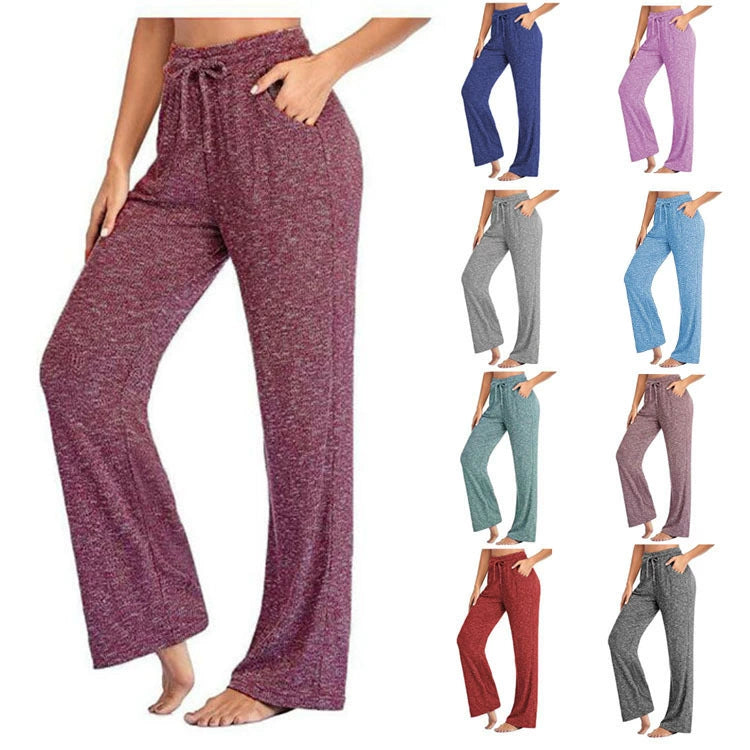 Women's plus Size Yoga Wide-Leg Casual Pants