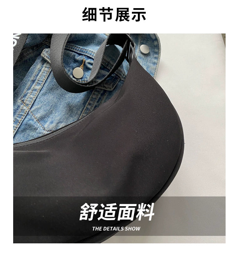 This Year's Popular Canvas Small Bag 2024 New Arrival Women's Bag Fancy Western Style All-Matching Messenger Bag Shoulder Dumpling Bag