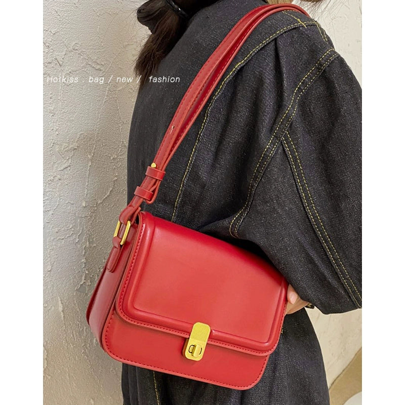 Autumn Winter Retro Special-Interest Design Small Bag Trendy Fashion Advanced Texture Shoulder Crossbody Small Square Bag