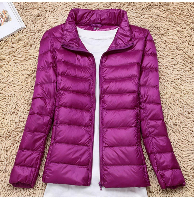 Thin Lightweight Short Type Korean-Style Stand Collar Winter Clothes down Jacket