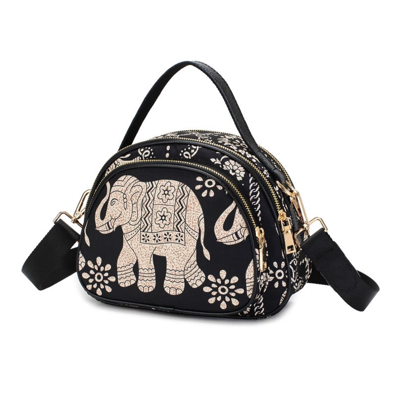 Online Influencer Fashion Printed Oxford Cloth Woman's Single Shoulder Bag