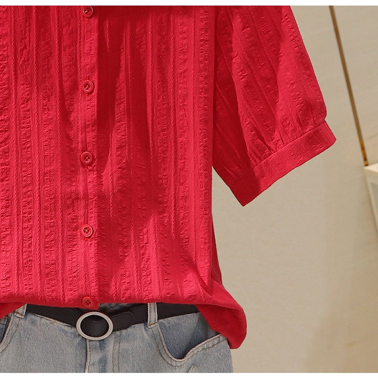 T-shirt Cotton Net Face All-Match Short-Sleeved Professional Shirt