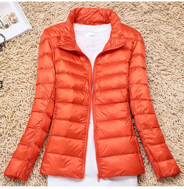 Thin Lightweight Short Type Korean-Style Stand Collar Winter Clothes down Jacket