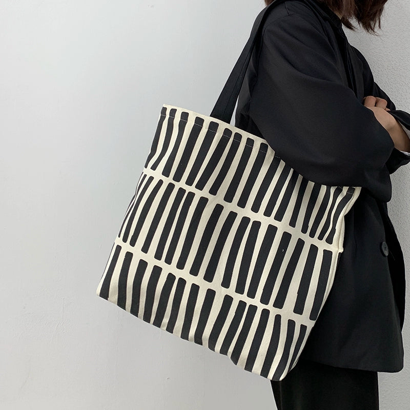 Original Homemade Japanese Geometric Student Schoolbag Artsy