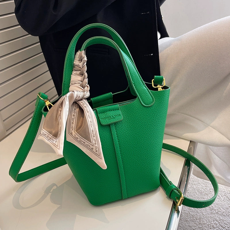 Fashionable All-Match Best Selling Vegetable Basket Textured Bucket Bag