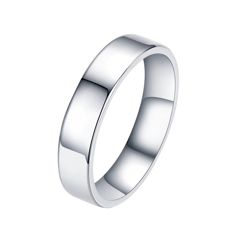 INS Titanium Steel Single Non-Fading Female Lettering Ring