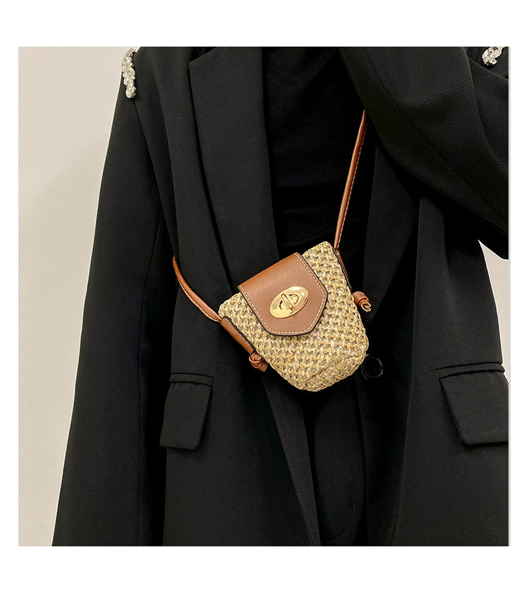 Summer Mini Woven Small Bag Shoulder Beach Travel