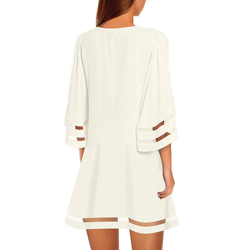 V Neck Casual Mini Dress 2019 Summer New Fashion Women Dress