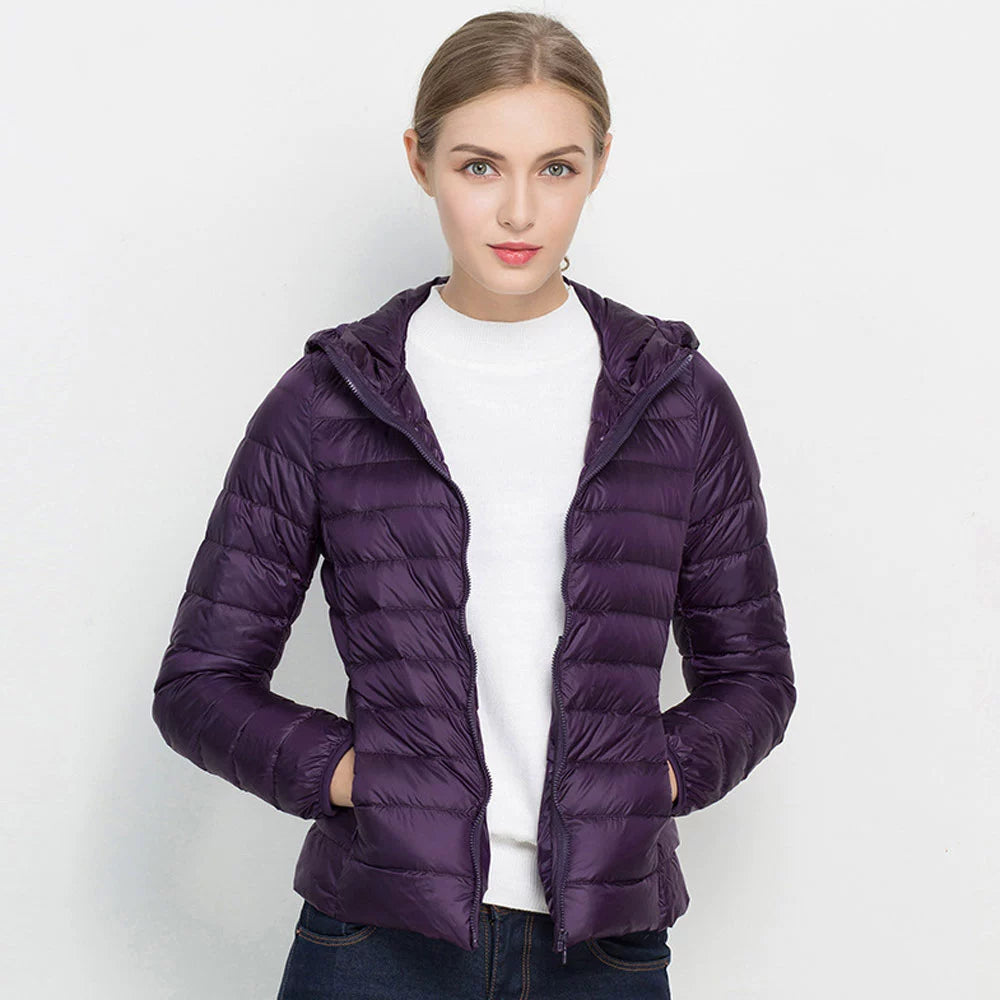 Thin Lightweight Short Type Korean-Style Stand Collar Winter Clothes down Jacket