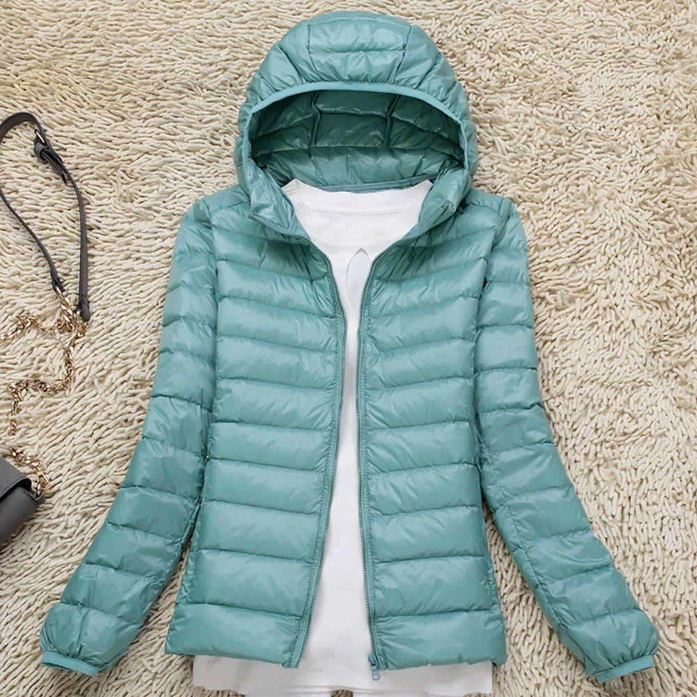 Thin Lightweight Short Type Korean-Style Stand Collar Winter Clothes down Jacket