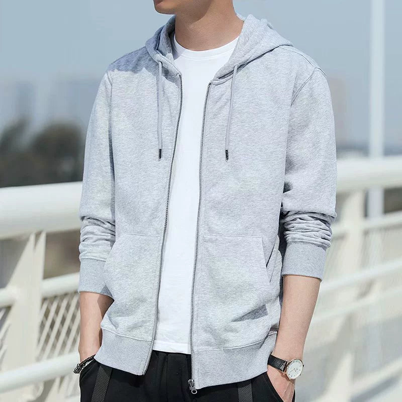 Spring and Autumn Zipper Couple plus Size Jacket Cardigan Sweatshirt