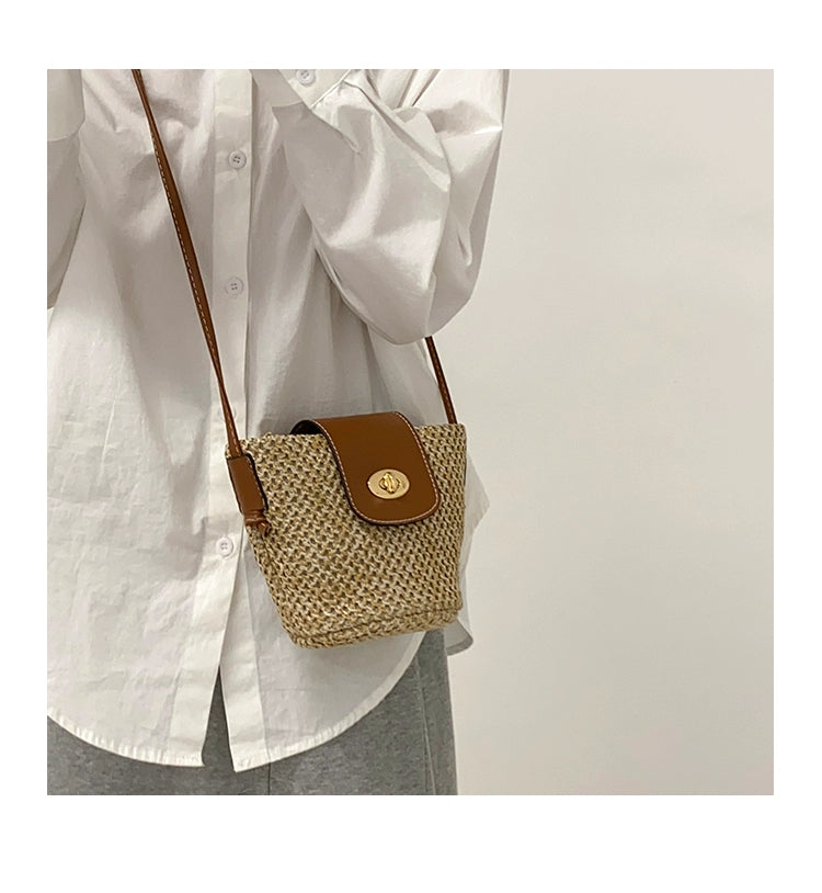 Summer Mini Woven Small Bag Shoulder Beach Travel