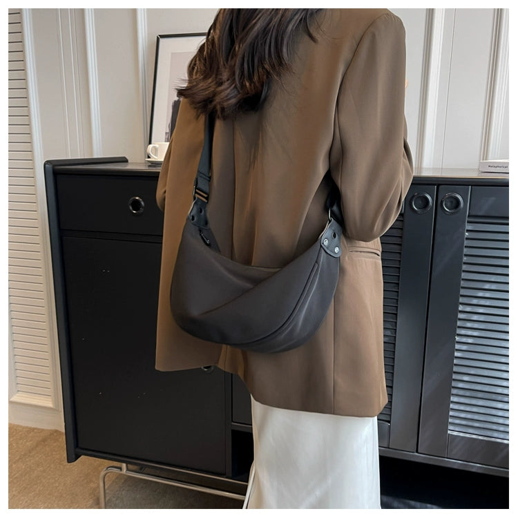This Year's Popular Canvas Small Bag 2024 New Arrival Women's Bag Fancy Western Style All-Matching Messenger Bag Shoulder Dumpling Bag