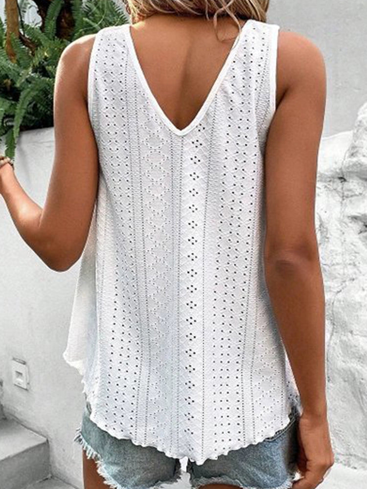 V-neck Strap Cool Breathable Sexy Sleeveless Lace