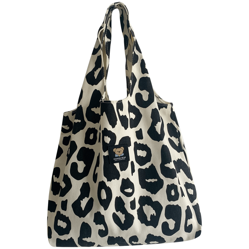 Original Cows Pattern Casual College Students One Shoulder Literary