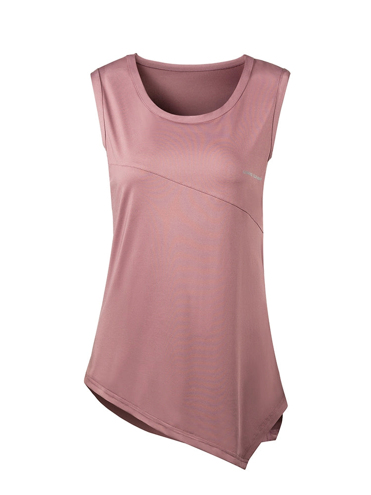Women's Summer Long Asymmetrical Blouse Waistcoat Sports Vest