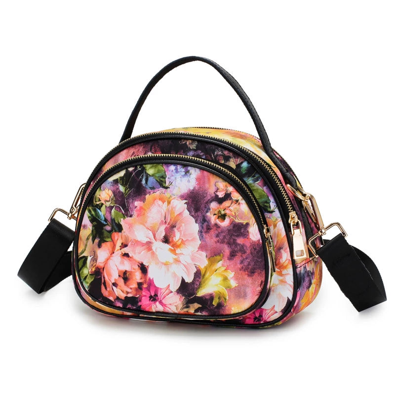 Online Influencer Fashion Printed Oxford Cloth Woman's Single Shoulder Bag