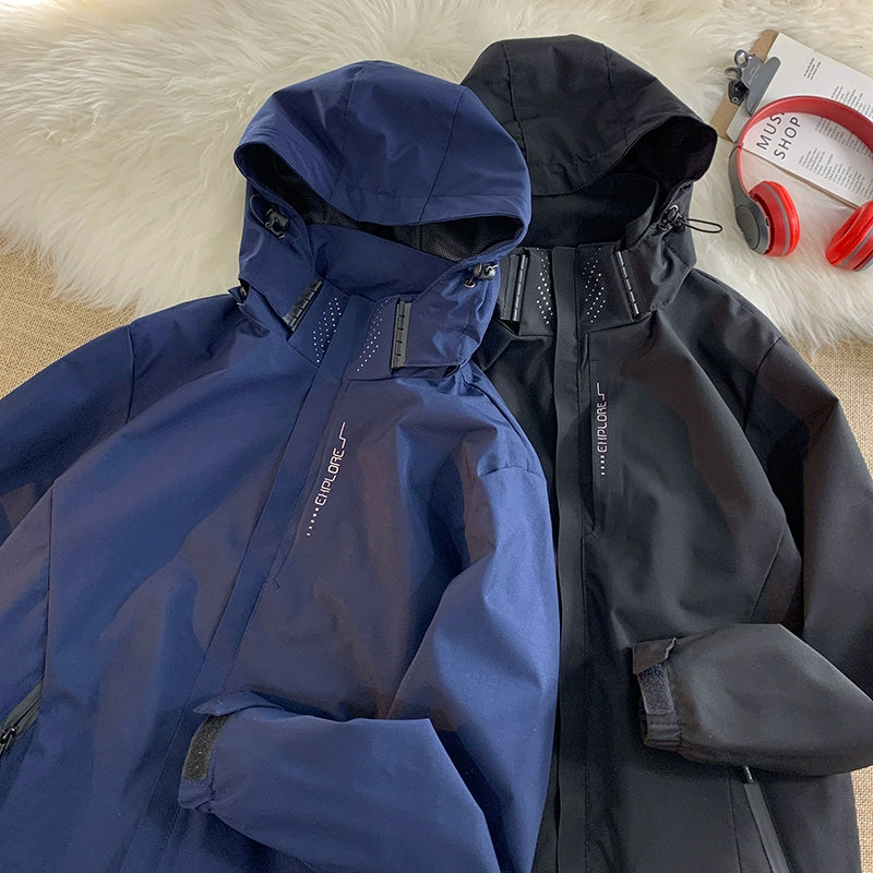 Trendy Function Oversize Japanese Style Hooded Work Clothes