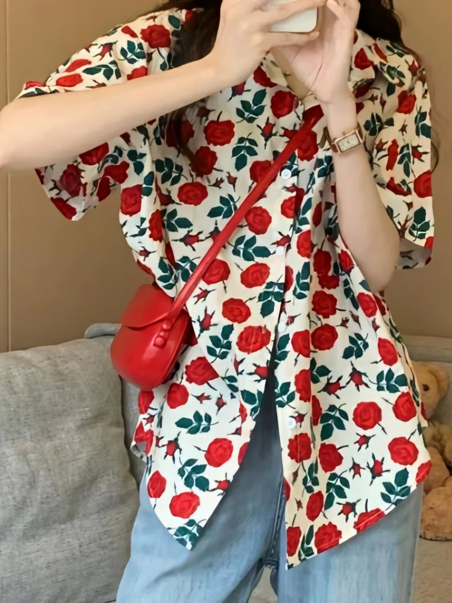 Seaside Vacation Dopamine Retro Shirt Mother-Daughter Matching Outfit