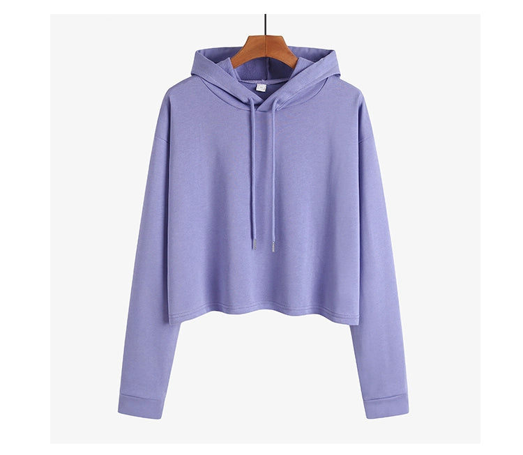 Loose Sweater Fall High Waist Hooded White