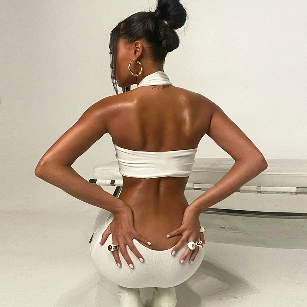 Halter Slim Hollow Sexy Halter Slim Hip Dress Sexy Backless Dress