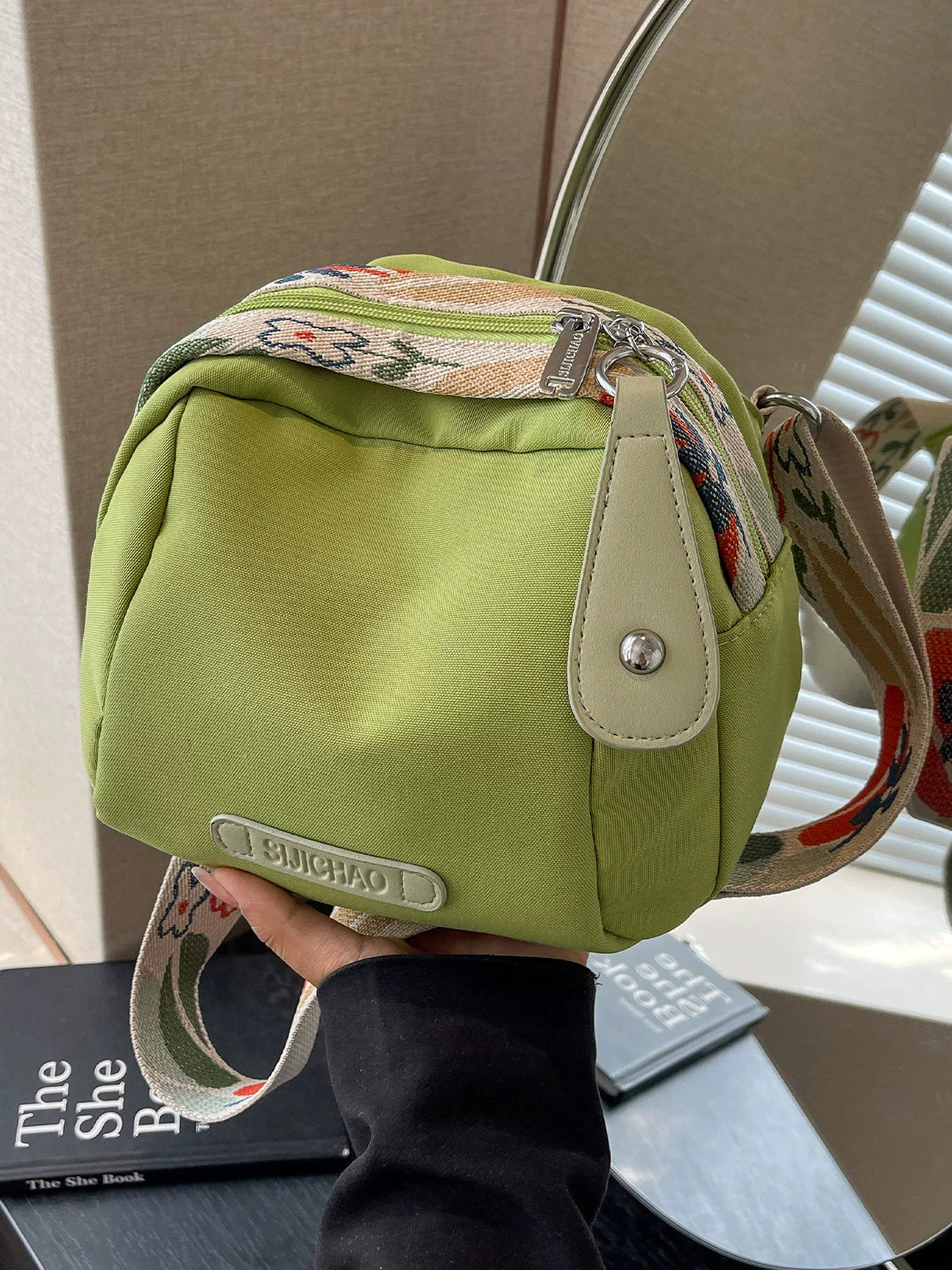Waterproof Large Capacity Shoulder Bag Casual Niche Style Nylon Cloth